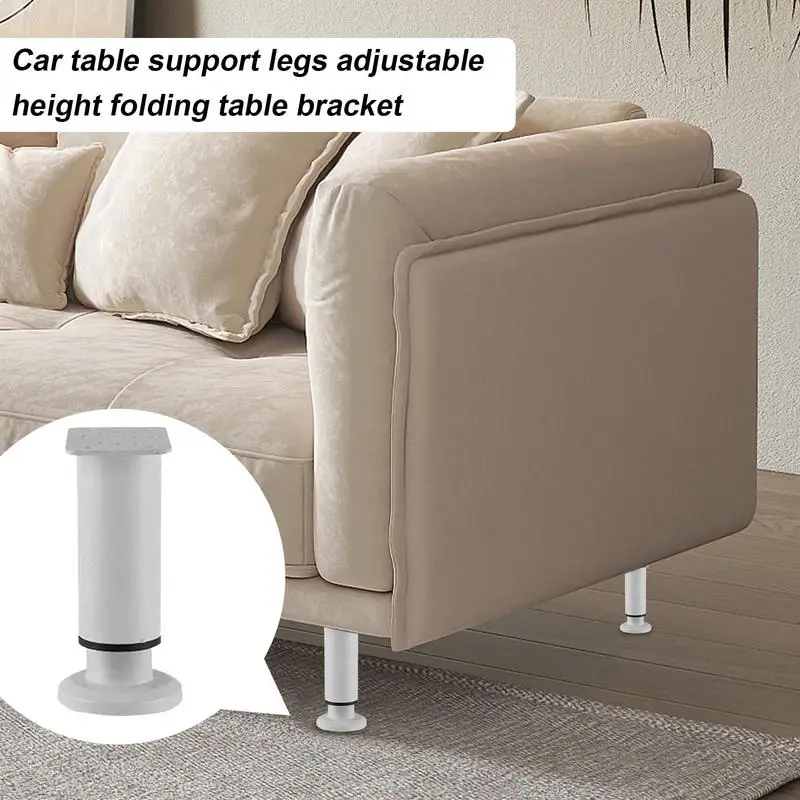 Height Support Legs For Car Seat Car Table Metal Legs Adjustable Height Telescopic Support Legs For Bed Sofa Dresser Chair And