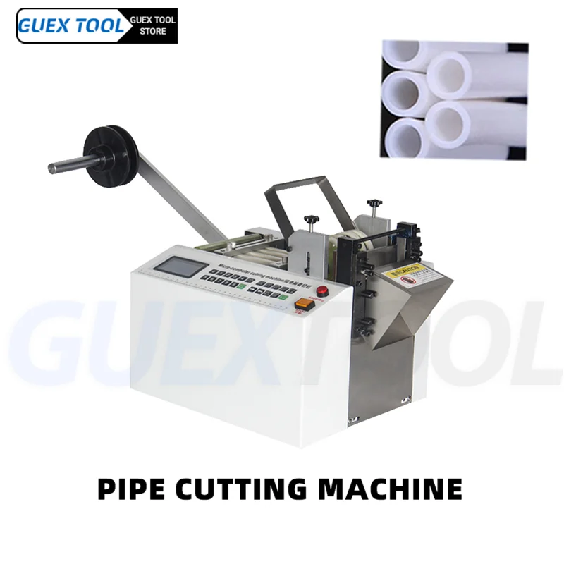 YX-100 -Fully Automatic Pipe Cutting Machine 600W Pu/Pvc Pipe Cutter Machine Rubber Hose Fiberglass Pipe Cutter Tool 220V