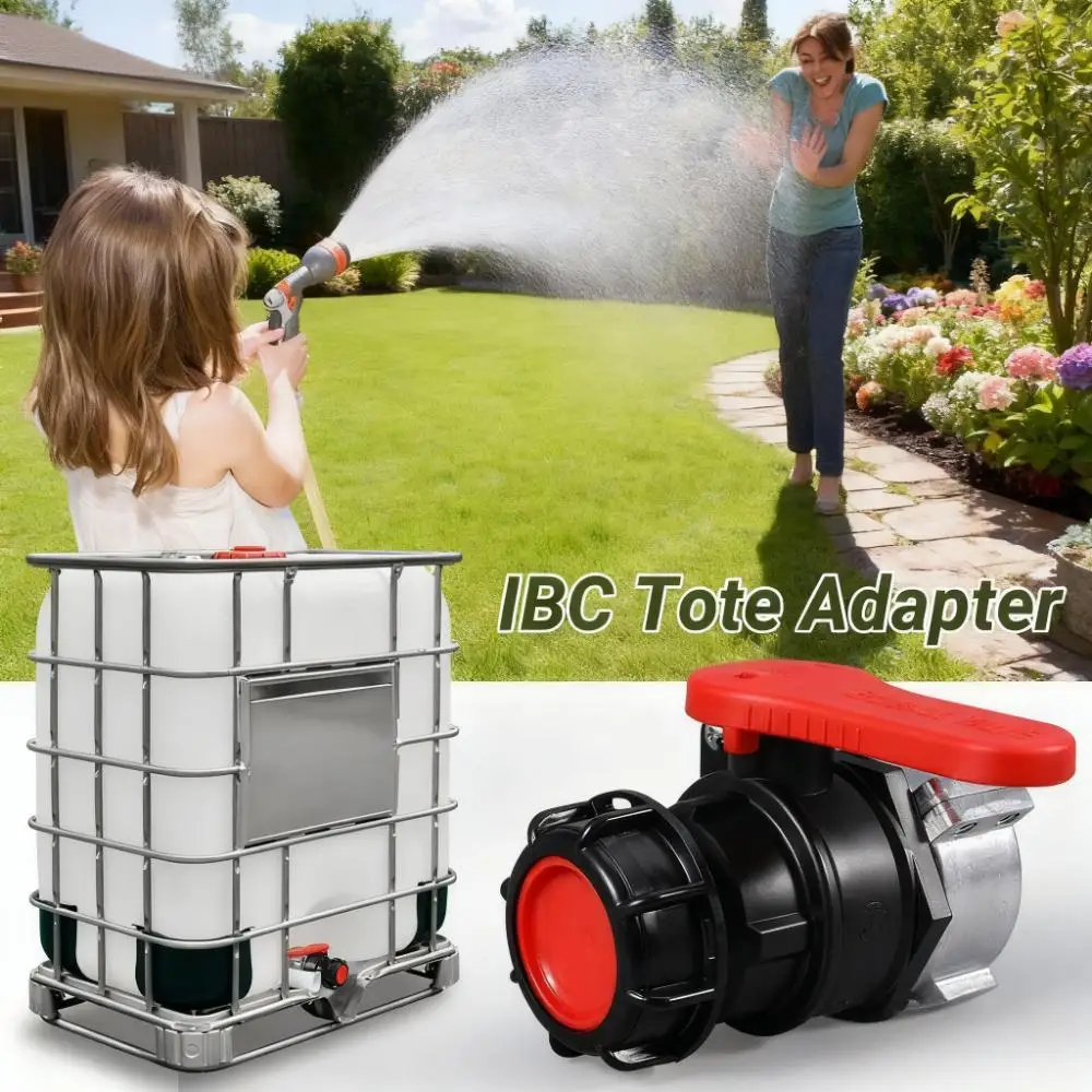 62/75/80mm IBC Tan Valve Rainwater Container Outlet Ball Valve Liquid Bulk Container Adapter Garden Irrigating Supplies