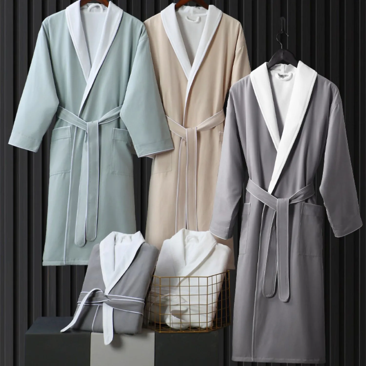 Women Autumn Winter New Thick Warm Bathrobe Kimono Soft Water Uptake Bath Robe Nightgown Women Sleepwear Basic SPA Hotel Robes