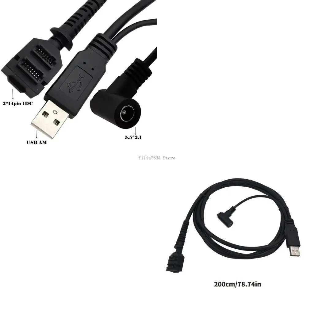 

Scanline Double 14PIN IDC с DC5521 Женская сила до USB2.0 Line