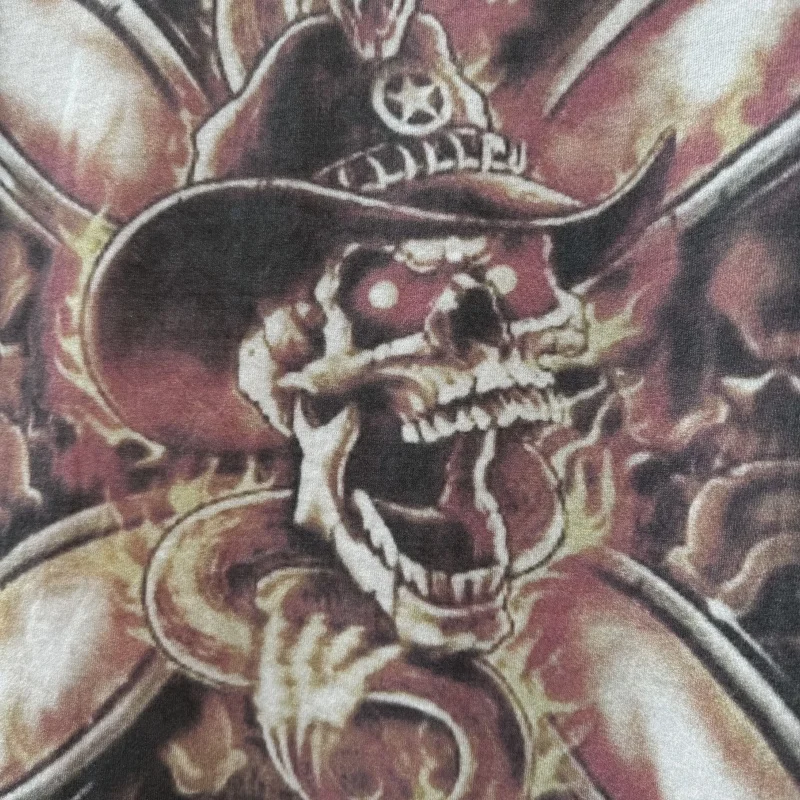 Flame Skull Print Men Women West Coast T Shirt Washed Cement Grey Casual Oversized Short-sleeved T-shirt Westcoast Sport Top