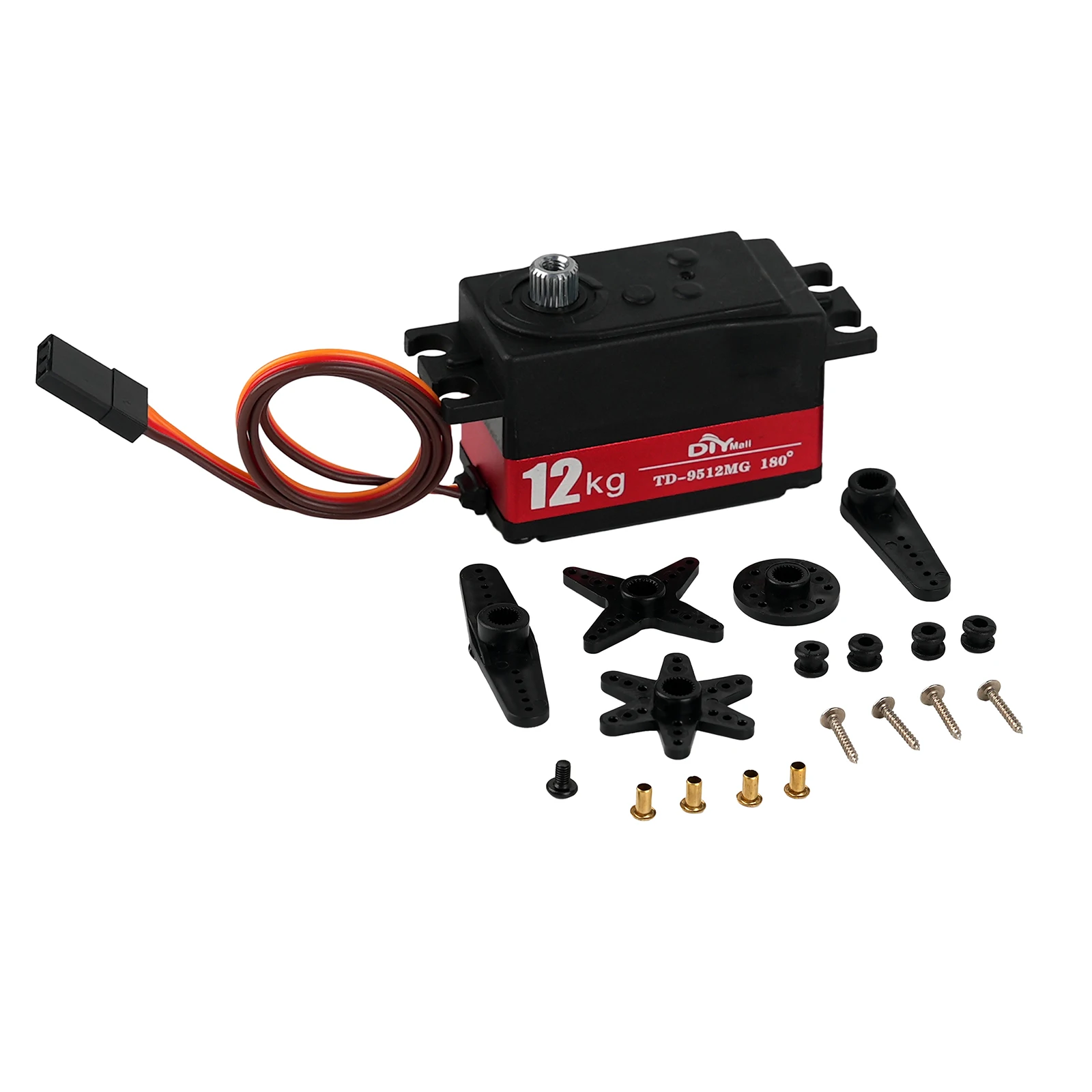 TD-9512MG Rc Digital 12KG Servo Motor Metal Gear Large Torque Short Body Servos for 1/8 1/10 1/12 Car DIY Robot Model Toys Parts