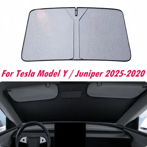 Tesla Model Y/Juniper 2025-2020 업그레이드된 그래핀 단열 전면 차양 앞 유리 [맞춤형 맞춤, 99% 태양 보호