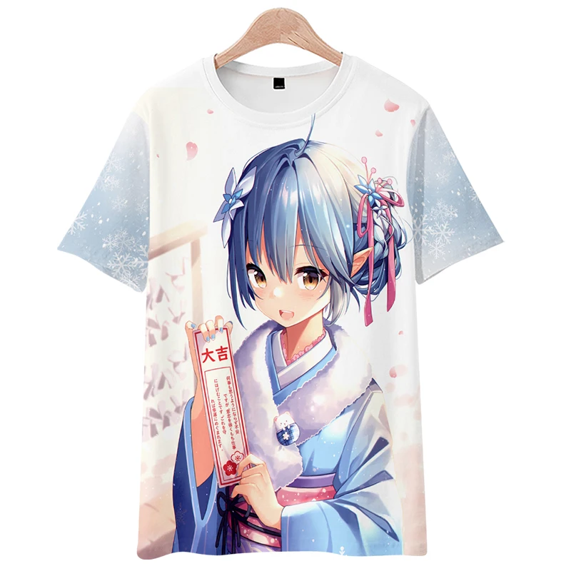 Vtuber Yukihana Lamy Anime Short Sleeve T-Shirt Casual Sweatshirt Adult COS Full Color Plus Size Fashion Clothes