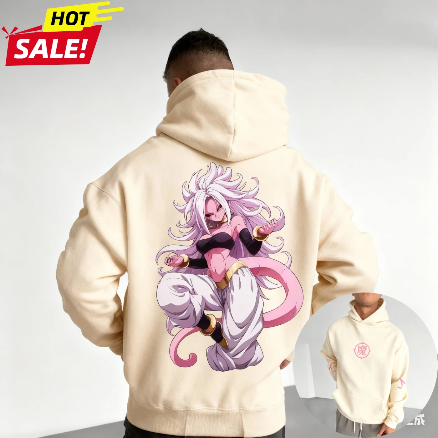 أنيمي لعبة دراغون بول سايان هاراجوكو الشارع الشهير الخريف الرجال خمر هوديي الشتاء النساء المتضخم مقنعين البلوز طويلة الأكمام #1