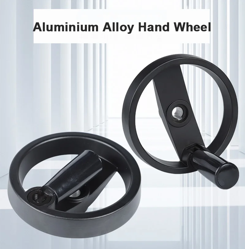 1-5Pcs Solid/Hollow Aluminium Alloy Hand Wheel Double Spoked Handwheel for Milling Machine Lathe CNC 12*100/12*125/16*160/18*200