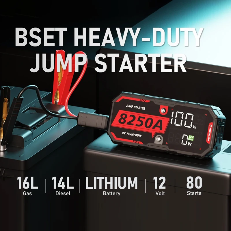 NewtiPower автомобильный аккумулятор Jump Starter 8250A 12V Pro портативный аккумулятор 32000 мАч автомобильный 16L для аварийного автомобильного усилителя пускового устройства