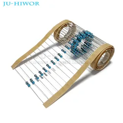 100pcs 1/4W 0.25W 1% Metal Film Resistor 0.25W 0.1 0.15 1.5 12 33 47 68 100 150 240 560 1K 3.3K 8.2K 10K 100K 680K 1M 10M Ohm