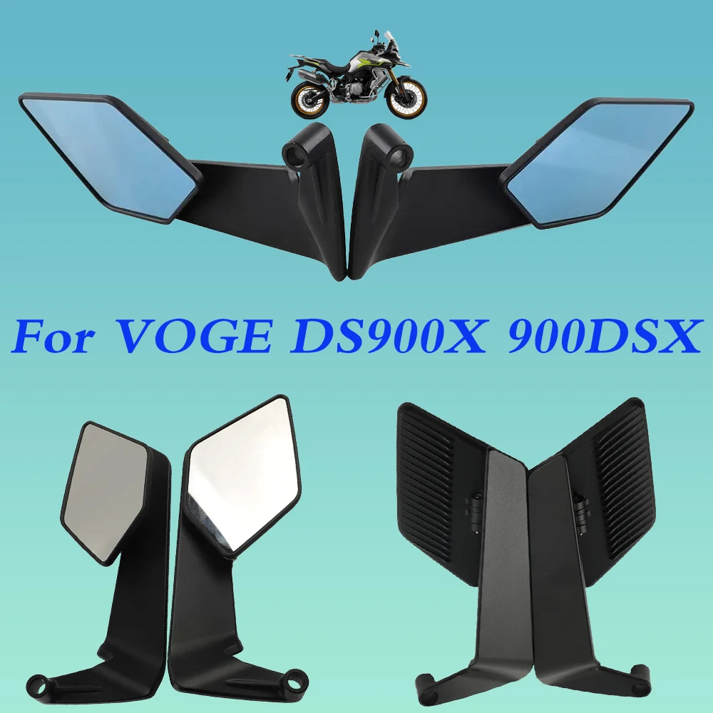 

Moto Rearview Mirrors Stealth Winglets Mirror Rotate Rear Side Mirror For VOGE DS900X DSX 900 DSX 900DSX DSX900 DS 900X