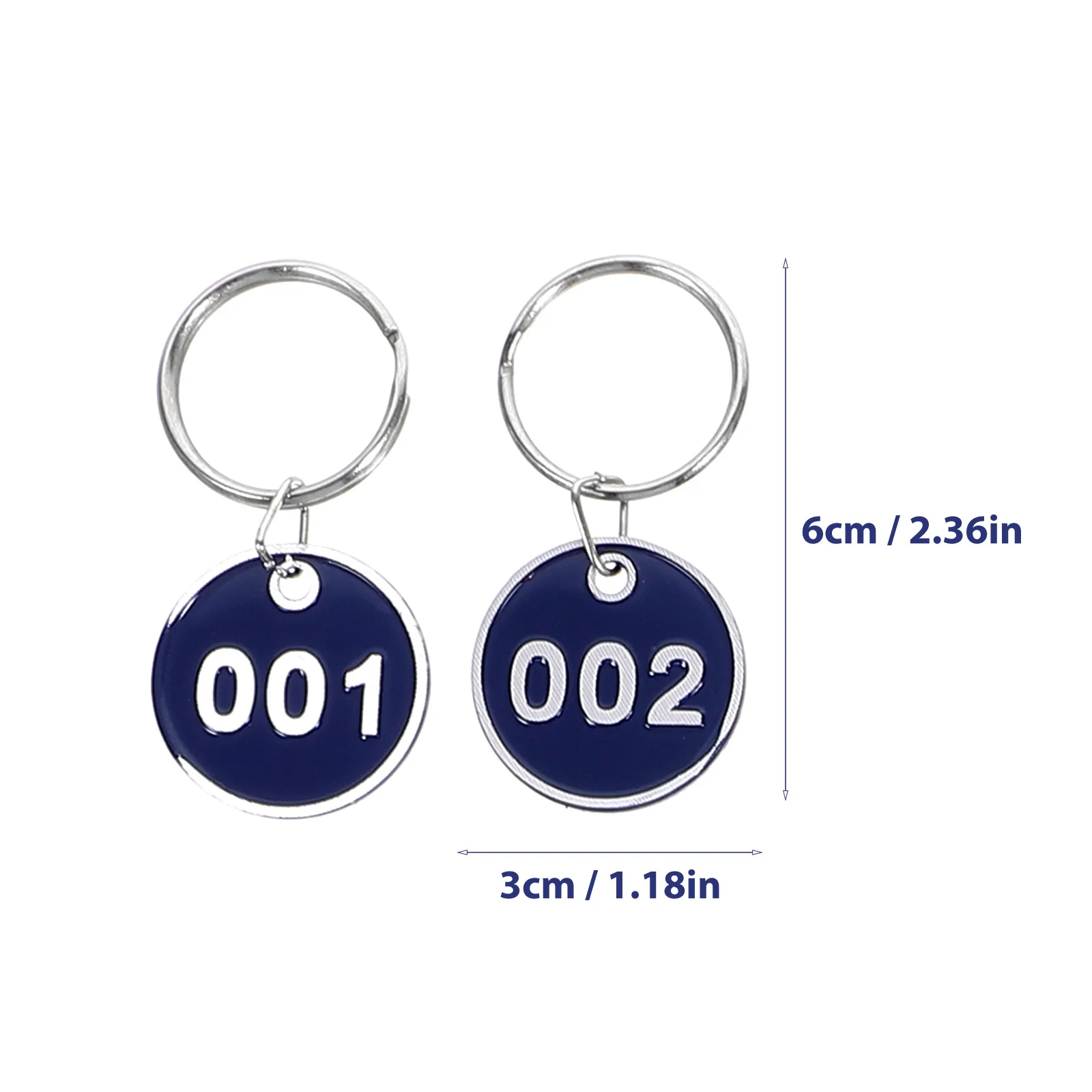 30 قطعة من علامات الأرقام المستديرة، علامات مفاتيح متينة لتحديد الهوية، ملصقات سلسلة مفاتيح أرقام معلقة للتنظيم والعلامات #4