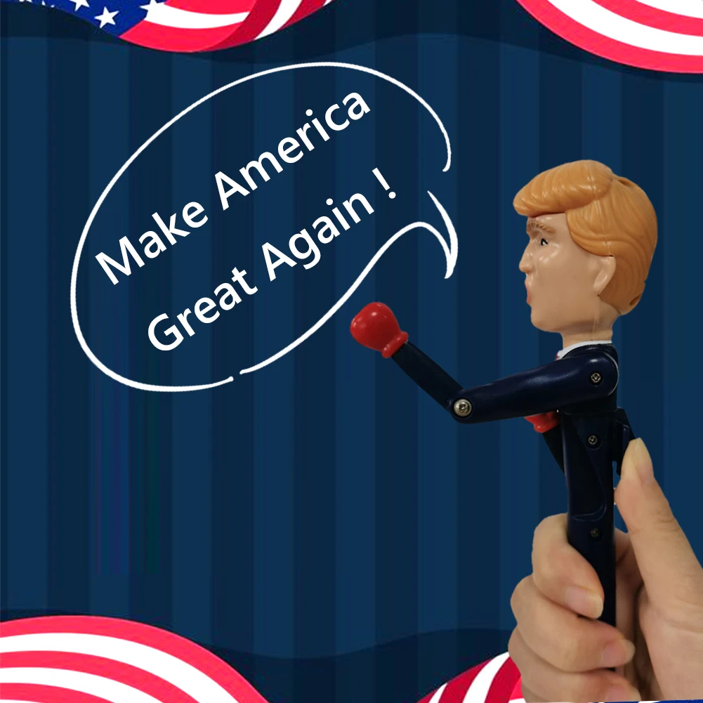 Trump Boxing Pen W/Real Voice Talking Trump Pen Gag Gifts Christmas Birthday Party Supplies Unikalne prezenty Gag Christmas Birthday