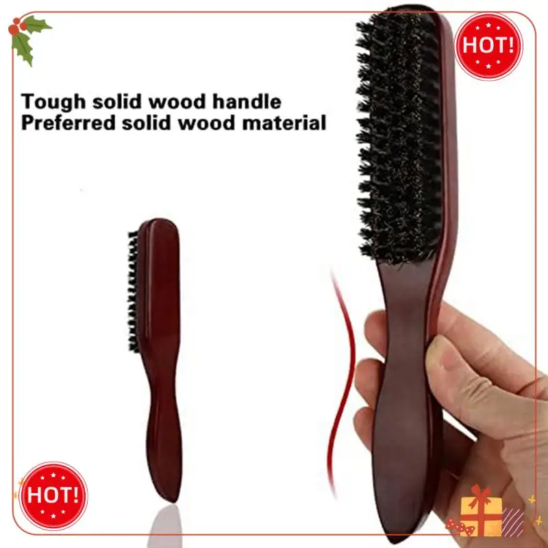 ABLE-猪毛ブラシ、理容ひげブラシ、女性と男性用ヘアブラシひげブラシイエロー