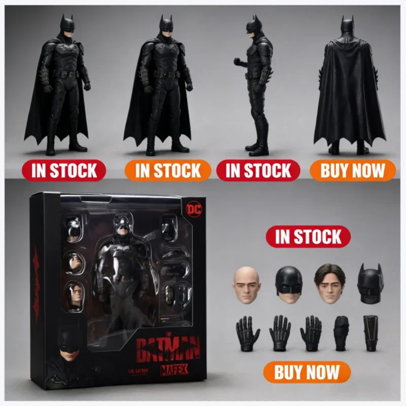 

Hot IN Stock Anime Figurines The Batman Mafex 188 Robert Pattinson Movie Version Figurine Justice League Batman Action Kids Toy