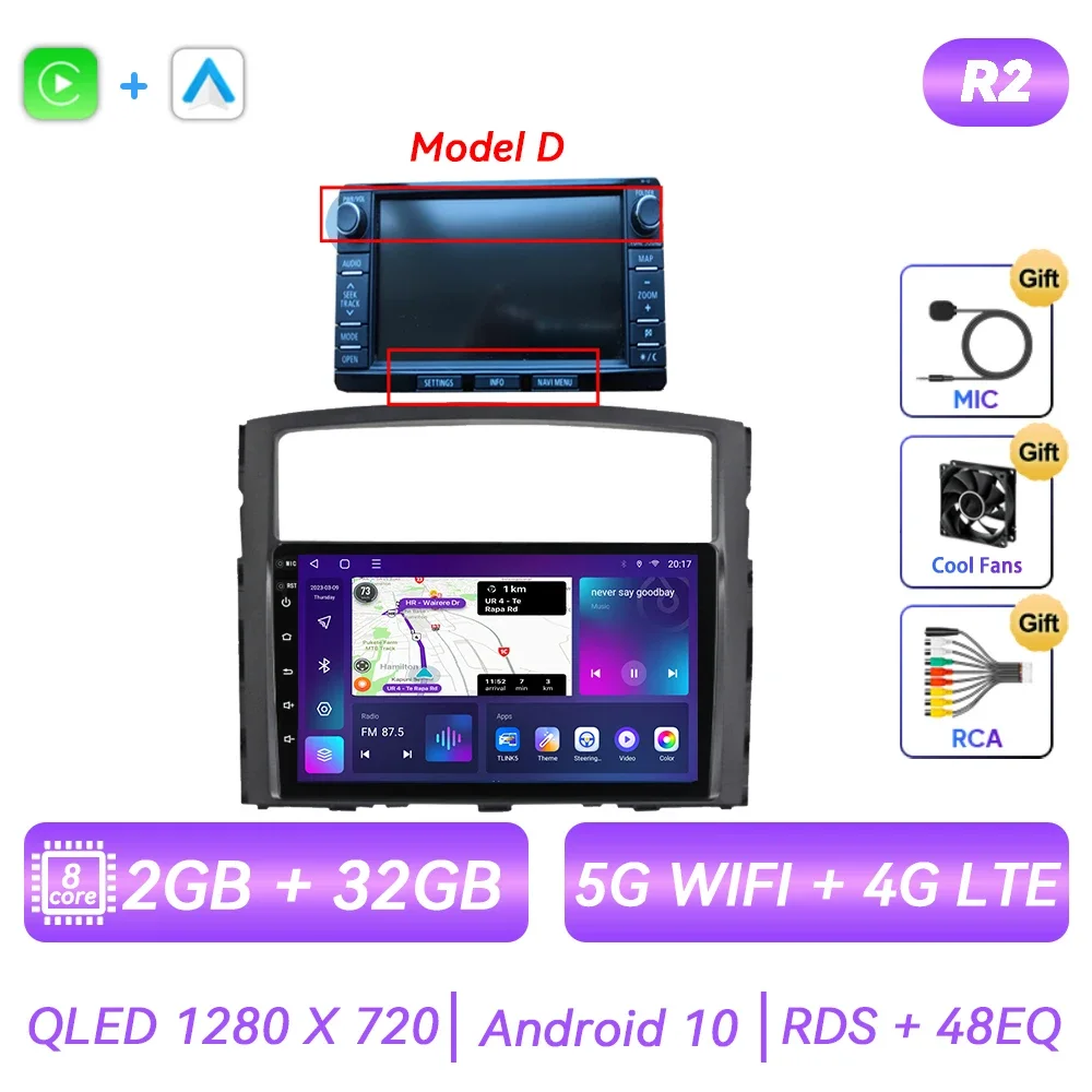 For Mitsubishi Pajero 4 V80 V90 2006 - 2014 Car Radio Android Multimedia Player Navigation GPS Carplay Touch Screen Auto Stereo image 3