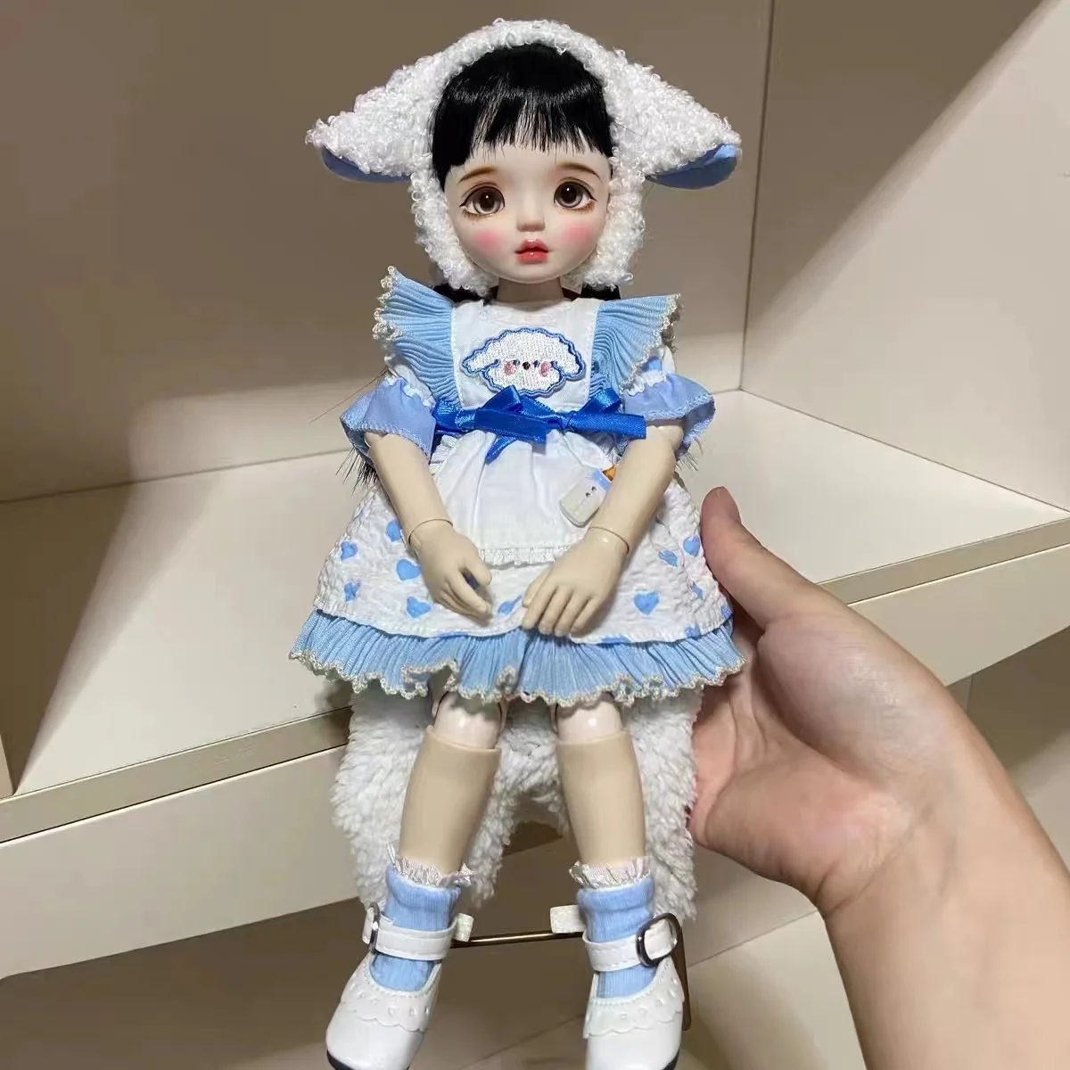 1/6 BJD SD Doll 32CM Movable Joint Body Can Open Head With 3D Eyes Nude Doll DIY Toys For Doll Collection Art Creator Girl Gift