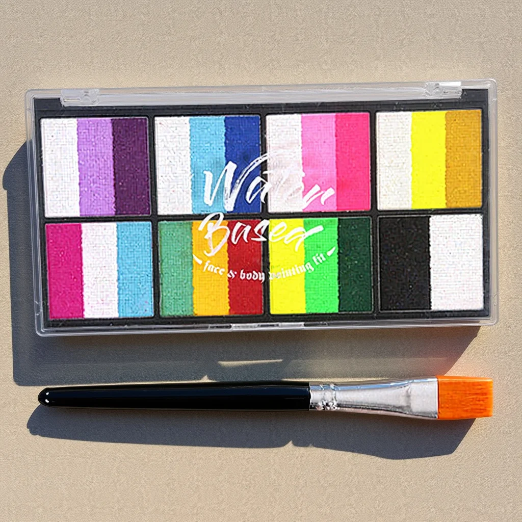 Full Set Festival Face Paint Supplies Washable Quick-Dry Color Kit for Adults Party Halloween Costume Accessories