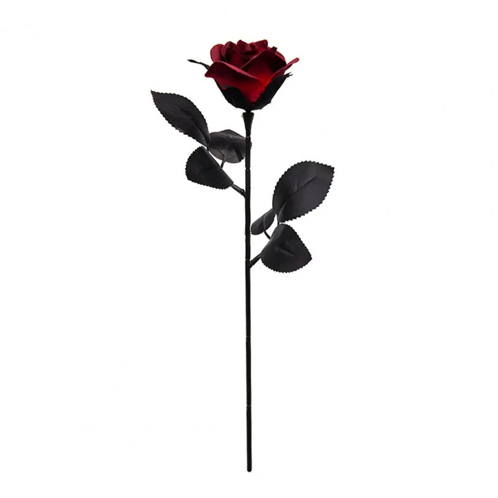 Artificial Roses Floral Arrangements Halloween Artificial Rose Flowers Realistic Fake Roses with Leaves Diy Floral Arrangements