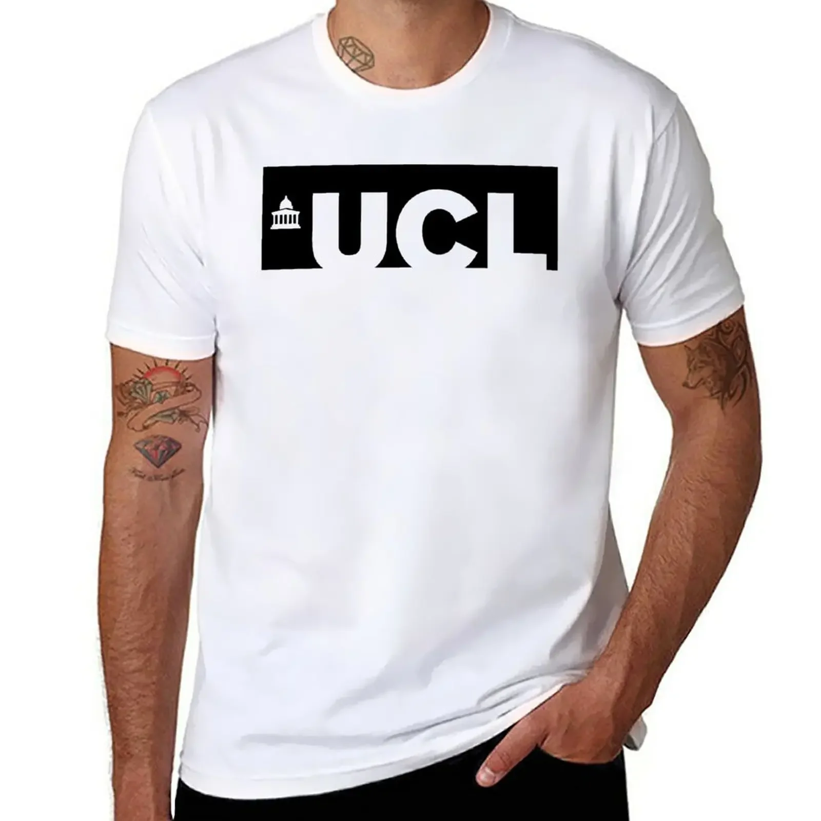 

UCL University College London Logo black T-Shirt animal prinfor boys anime summer tops t shirts for men pack