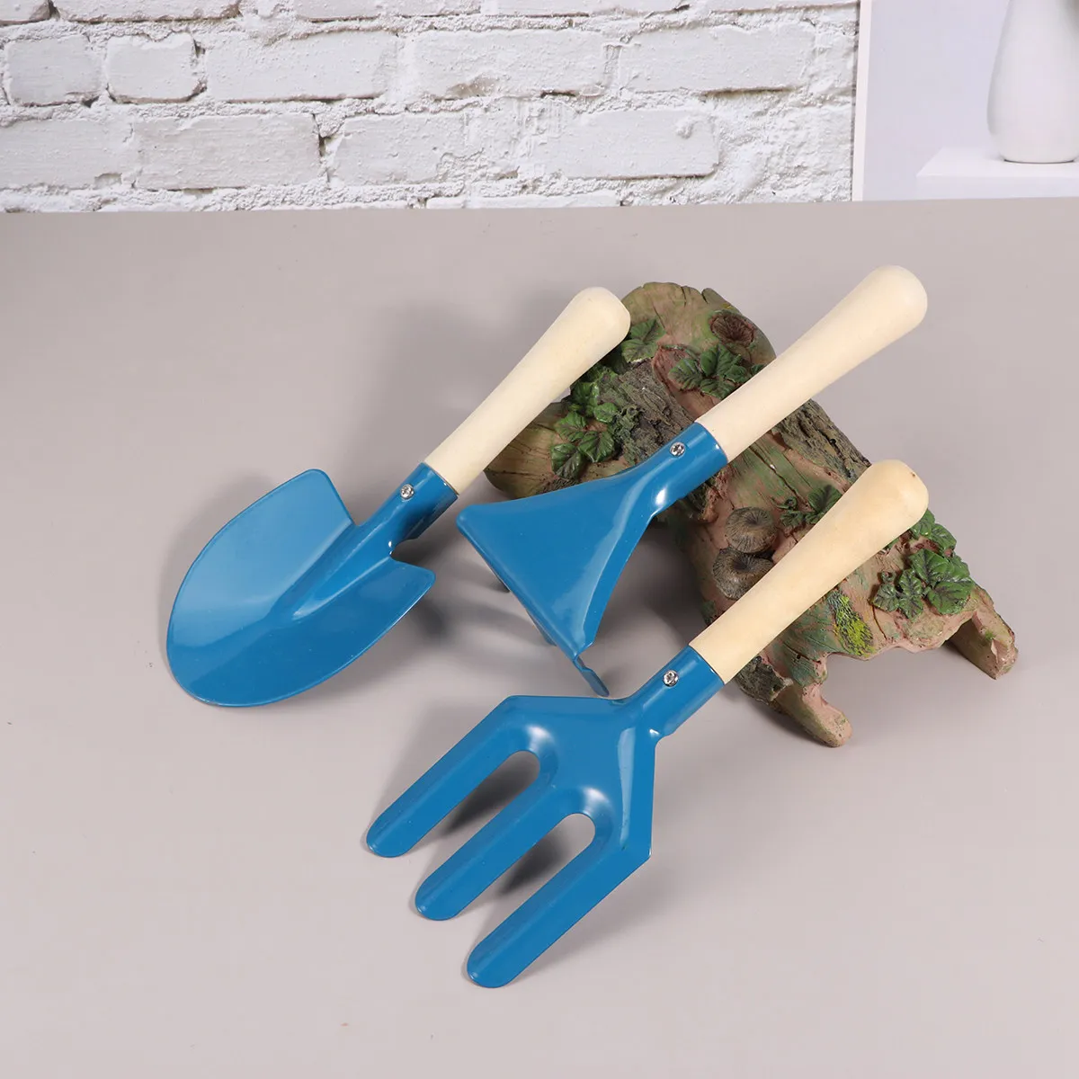 3Pcs Preschool Gardening Tools Kit Mini Shovel Rake Trowel for Bonsai Potted Plants Plant Care Educational Outdoor Learning Gift