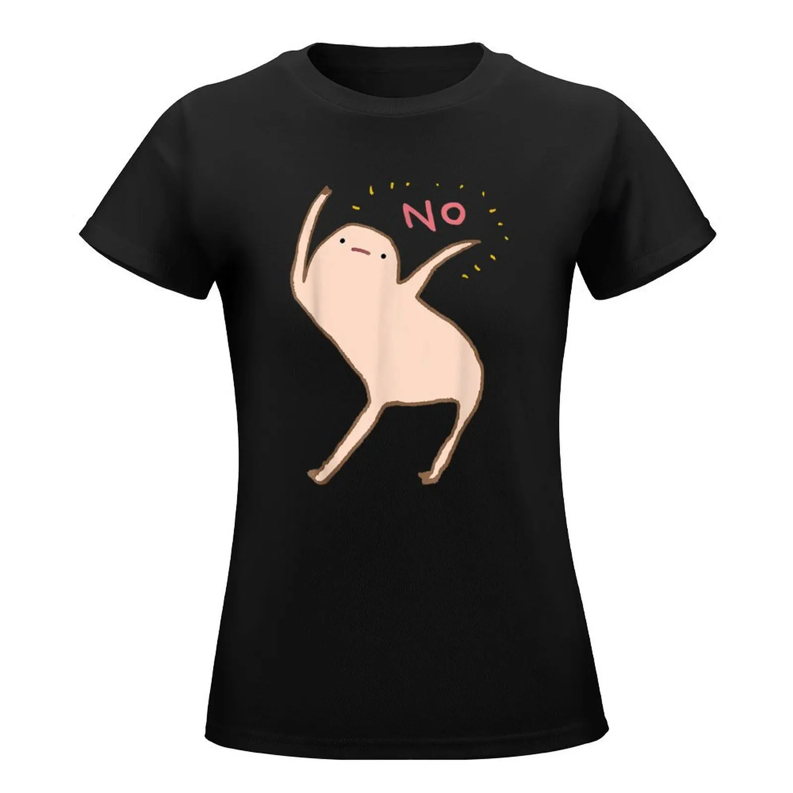 Honests Blob Says No T-Shirt Aesthetic clothing aesthetic clothes t-shirt dress for Women long