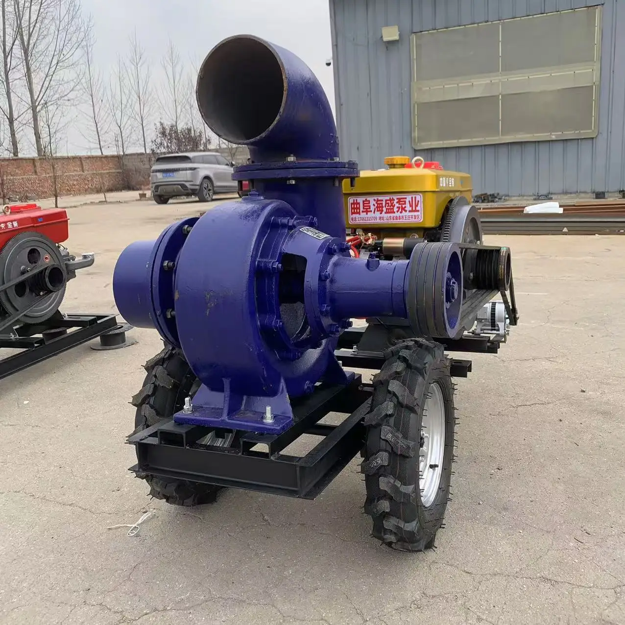 A 35-horsepower Single-cylinder diesel Engine and a 12-inch Mixed-flow Pump Are Used for Farm Irrigation and River Cleaning