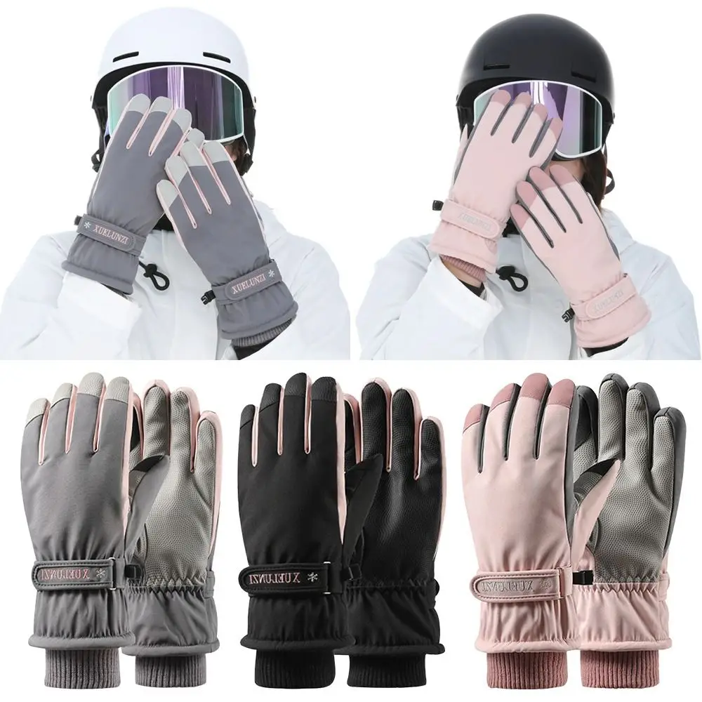 

Новая мода плюс бархатные нескользящие перчатки с сенсорным экраном для снега, сноуборда, велоспорта, спортивные перчатки, уличные варежки, зимние лыжные перчатки