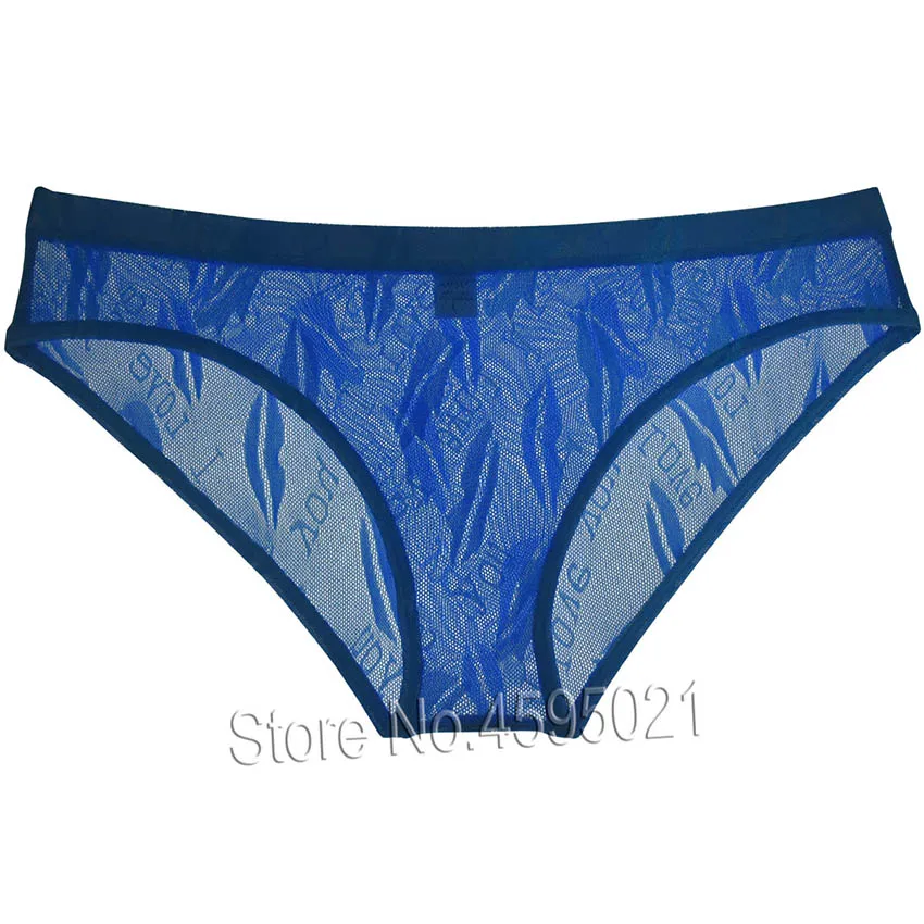 

Men's See-through Briefs Male Bikini Cheeky Trunks Buttery Soft Jacquard Lace Underwear Sexy Micro Underpants Ultrathin Briefs