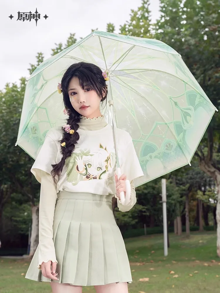 Game Genshin Impact Official Transparent umbrella miHoYo Original Nahida Theme Series Umbrella Sunshade Long umbrella in stock