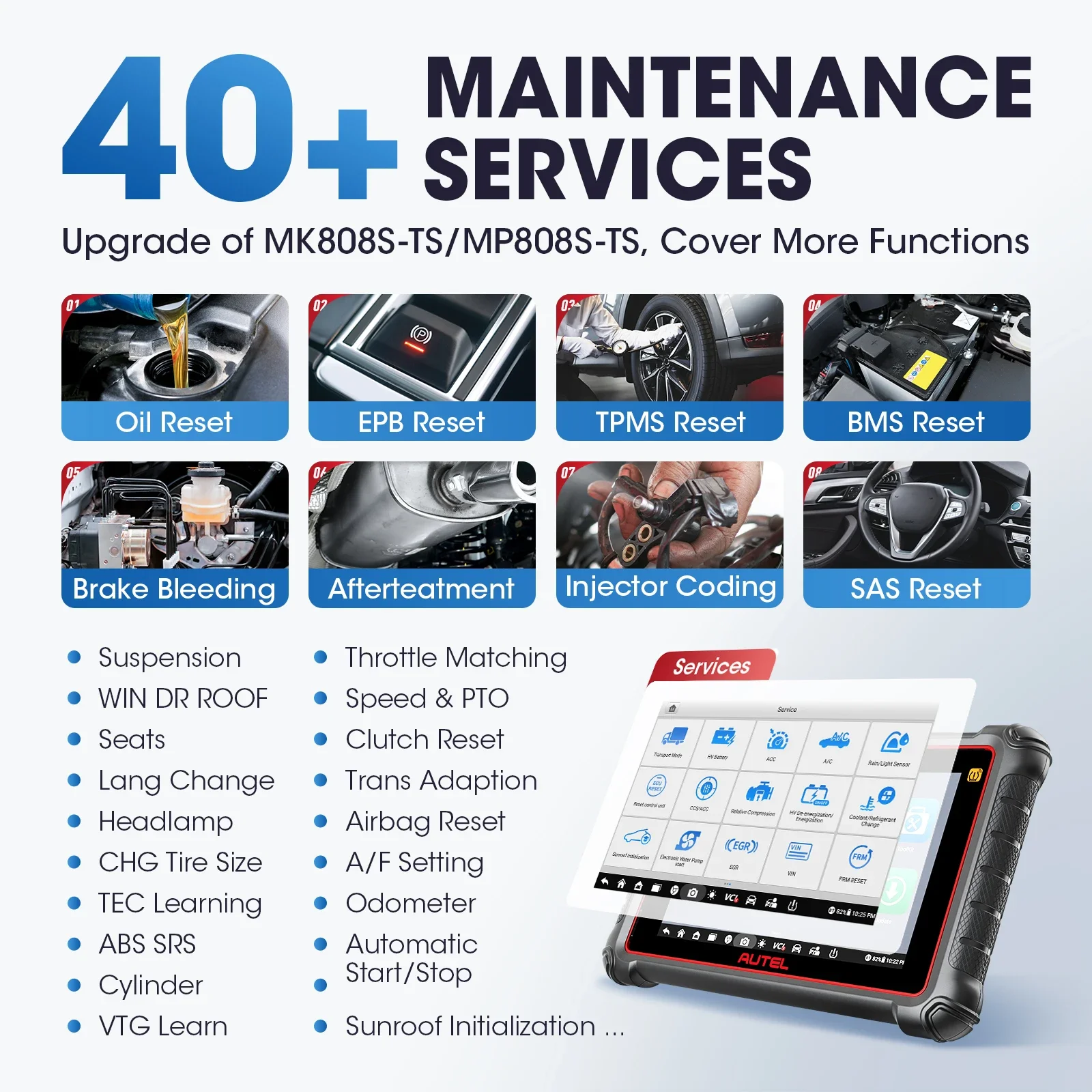 Autel MP900TS Car TPMS Diagnostic Tools MP900-TS CAN FD OBD OBD2 Full System Scanner ECU Coding Upgrade of MS906TS