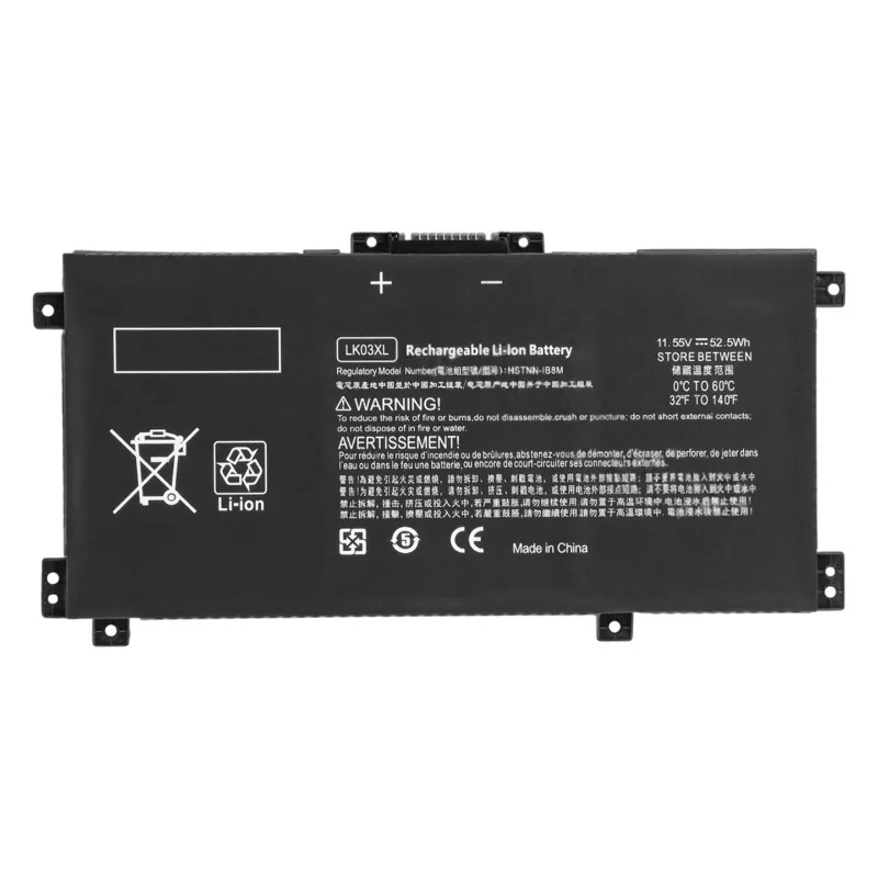 LK03XL Laptop Battery for HP TPN-W127 W128 W129 W134 W135 W137 15-cn0005TX Bp103TX 11.55V 55.8Wh 4400mAh Replacement Battery