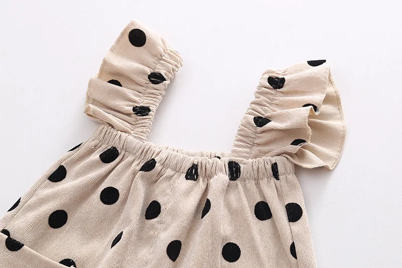 Newborn Baby Girl Clothes Outfits Sets Polka Dot Overalls Shirt 2pcs Suit for Girls Baby Clothing 1st Birthday Sets Kids Costume