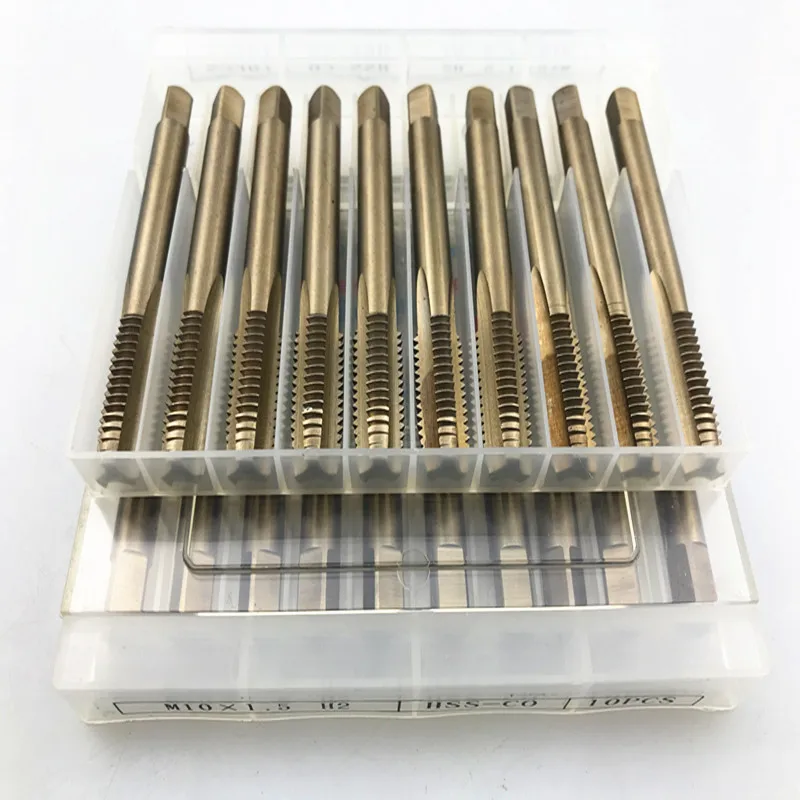 Cost Sale Of 1PC Left Hand M2-M12 HSSM35 Co5% Full CNC Grinded Machine Straight Flute Taps For SS Workpieces Threads  Making