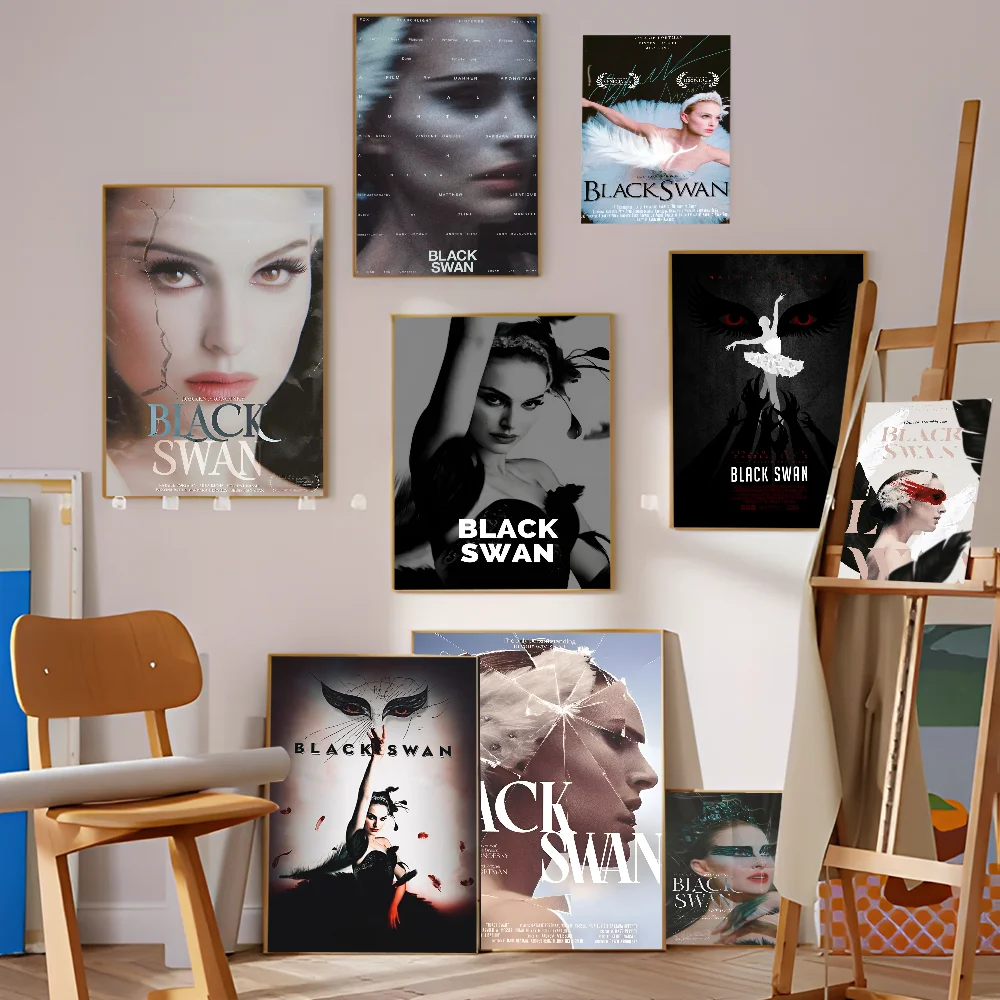 

Movie Black Swan Classic Vintage Posters Decoracion Painting Wall Art White Kraft Paper Kawaii Room Decor