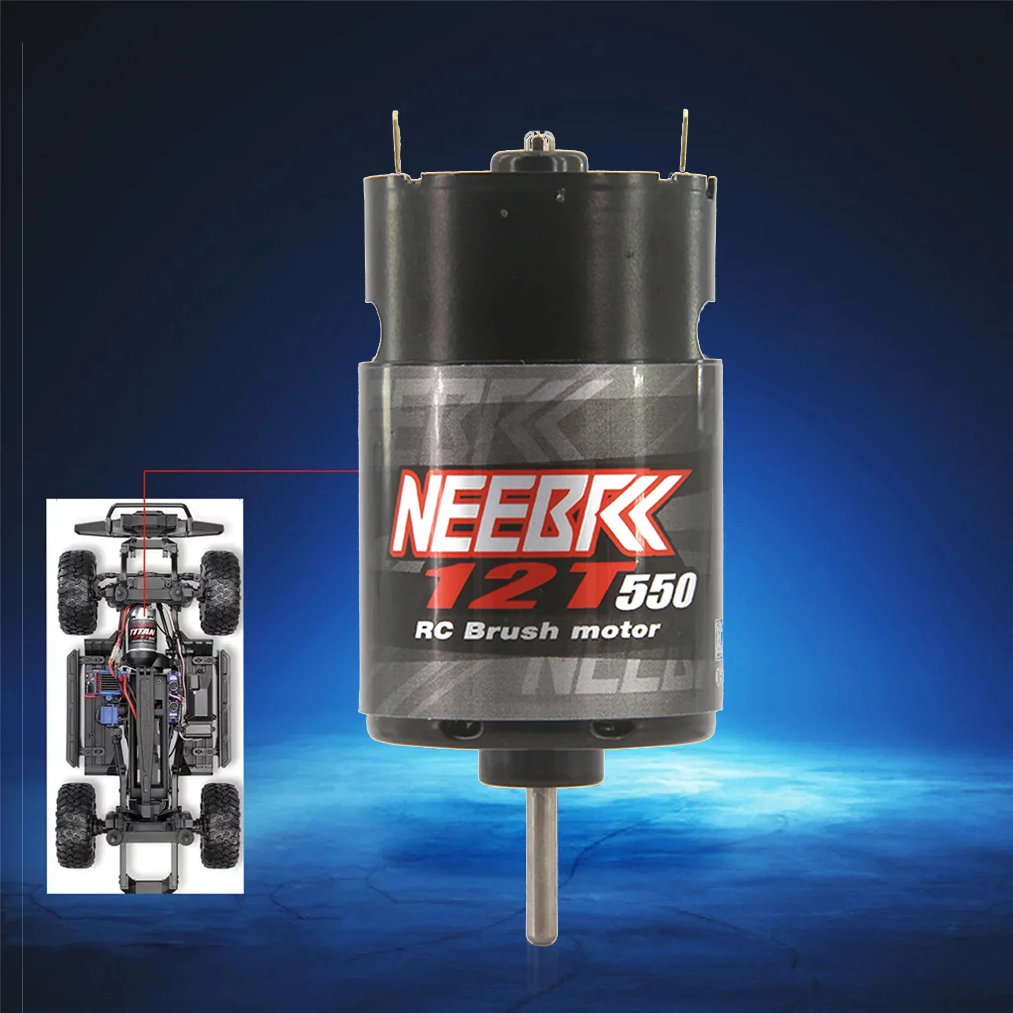 NEEBRC 550 12T 21T 29T 35T 55T Waterdichte Geborstelde Motor voor 1/10 RC Auto vrachtwagen Crawler Wltoys Axiale WPL SCX10 AXI03007 90046 TRX4