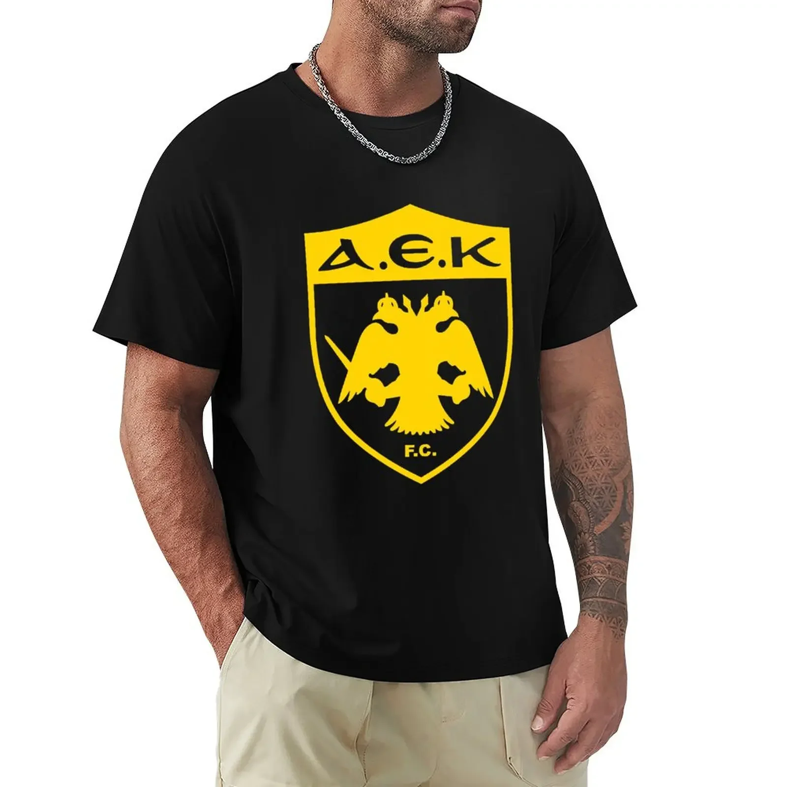 FOOTBALL-AEK ATHENS LOGO Classic T-Shirt vintage clothes anime tshirt oversized graphic tee graphic t shirts t shirt men