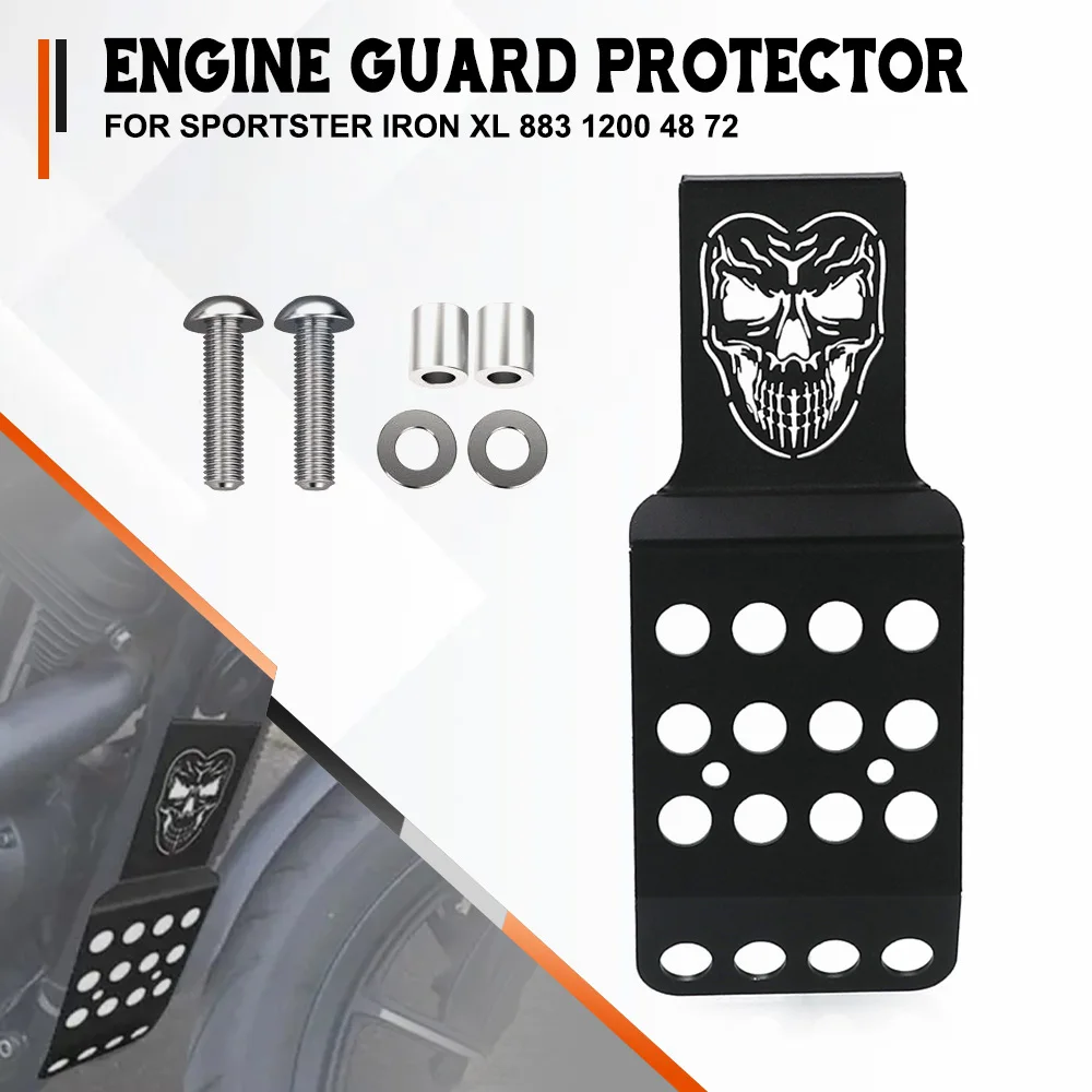 

For Sportster Iron XL 883 1200 48 72 Motorcycle Engine Guard Protector Lower Chin Fairing Spoiler Cover Accessories XL883 XL1200