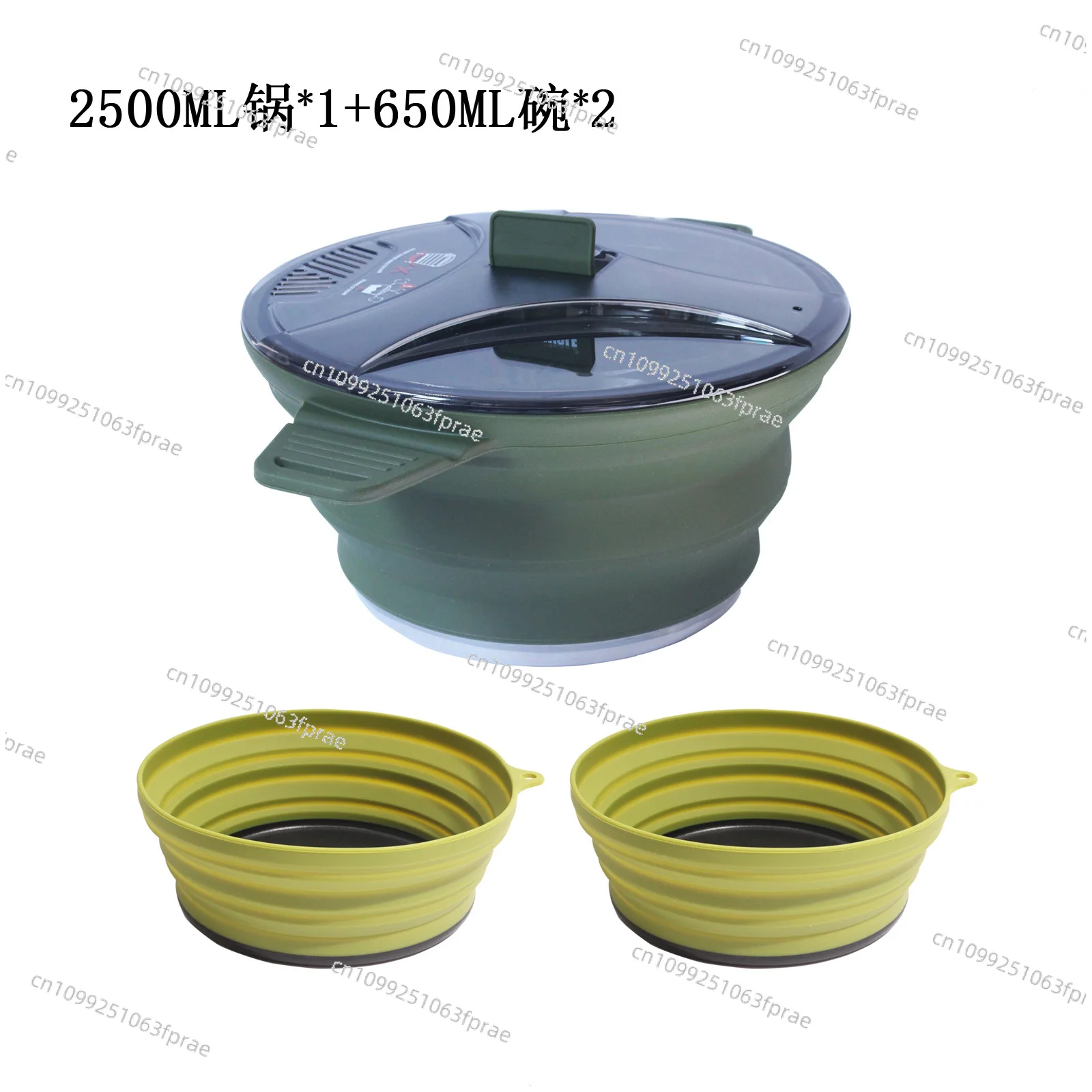 

Outdoor hiking supplies Outdoor set of pots and pans for 2 people Portable camping cookware with tableware 2.5L