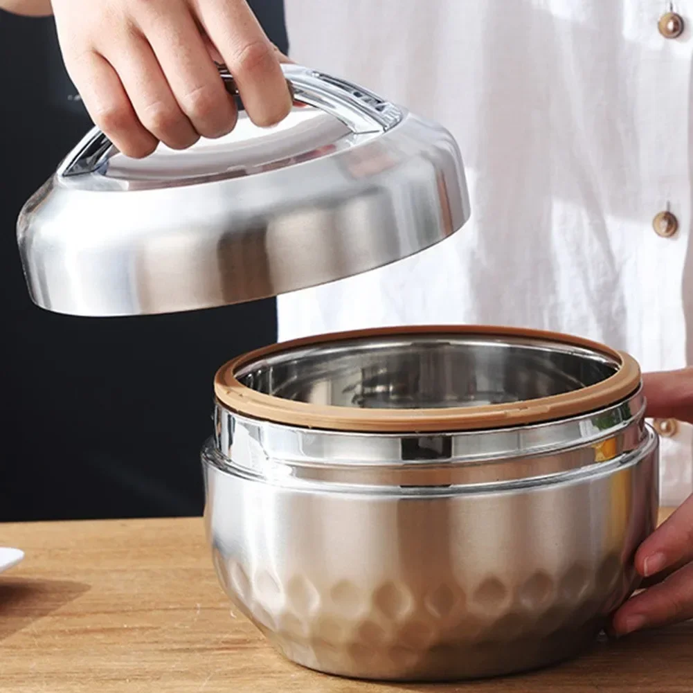

Double Layer Keep Thermos Lunch Box Food Storage Container Portable Bento Lunch Box Stainless Steel Strong Durable Food Case