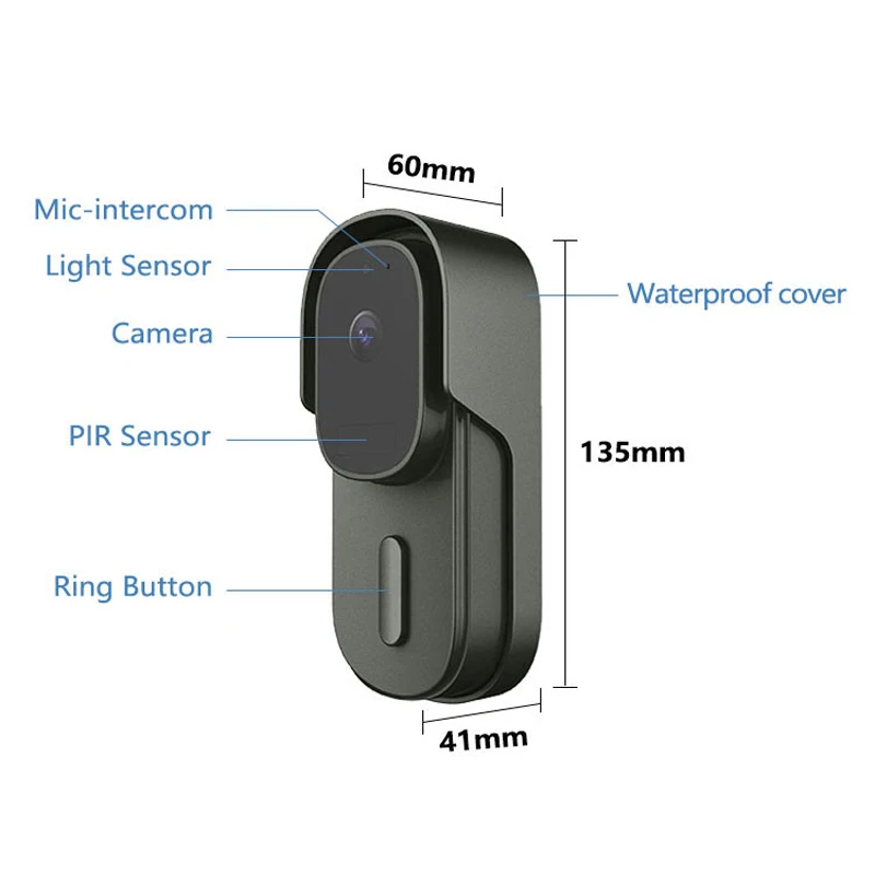 Doorbell Wireless WiFi Outdoor HD Camera Security Door Bell Night Vision Video Intercom Voice Change For Home Monitor Door Phone