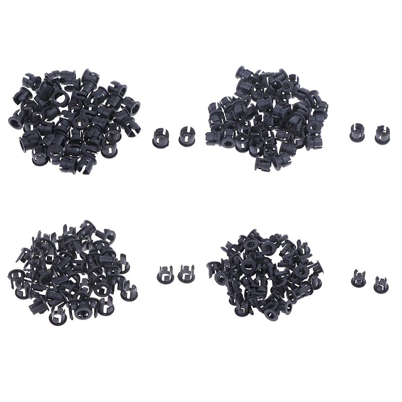 50Pcs 3mm/5mm Plastic LED Holders Clips-Bezels Mounts Cases Housings Black