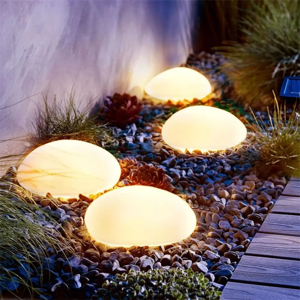 

Cobblestone Shaped Solar Stone Lamp Energy Saving Auto on/Off LED Solar Light Decorative Wireless Solar Landscape Light Garden