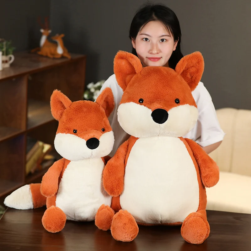 35-90ซม.Soft Fluffy Fox ตุ๊กตาหนานุ่มน่ารักการ์ตูนสัตว์สุนัขจิ้งจอกตุ๊กตาตุ๊กตาหญิง Lover วาเลนไทน์ของขวัญ Kawaii โซฟาตกแต่งหมอน