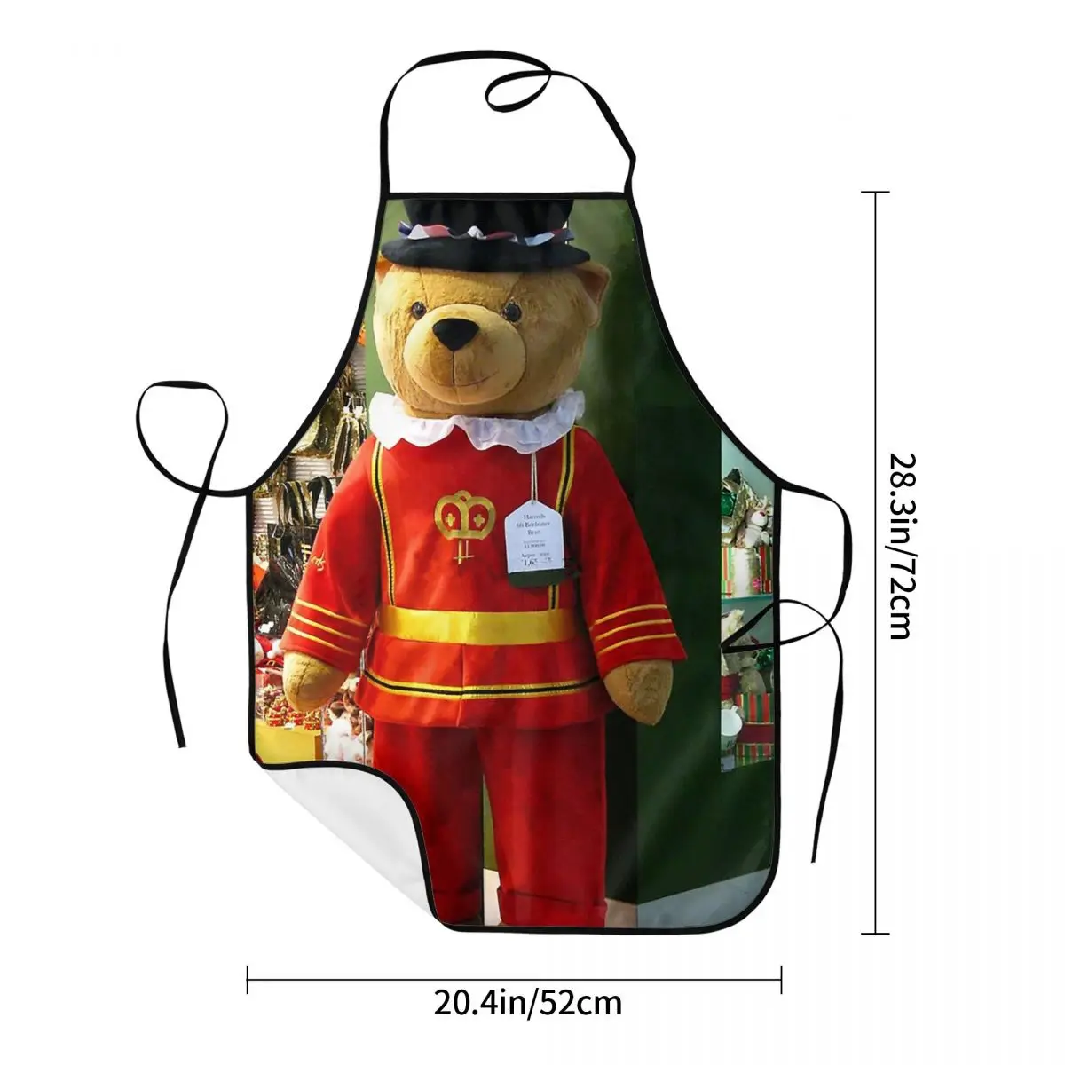 Harrods 6ft Beafeater Bear Apron Funny Home Kitchen Chef Cleaning Tablier Cooking Cuisine Bib for Women Men Adult Unisex