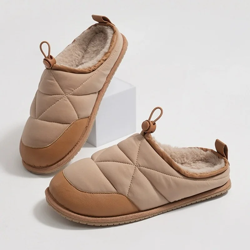 

Удобные пушистые парные хлопковые тапочки на плоской подошве, модные швейные разноцветные дизайнерские брендовые домашние тапочки, зимняя теплая повседневная обувь