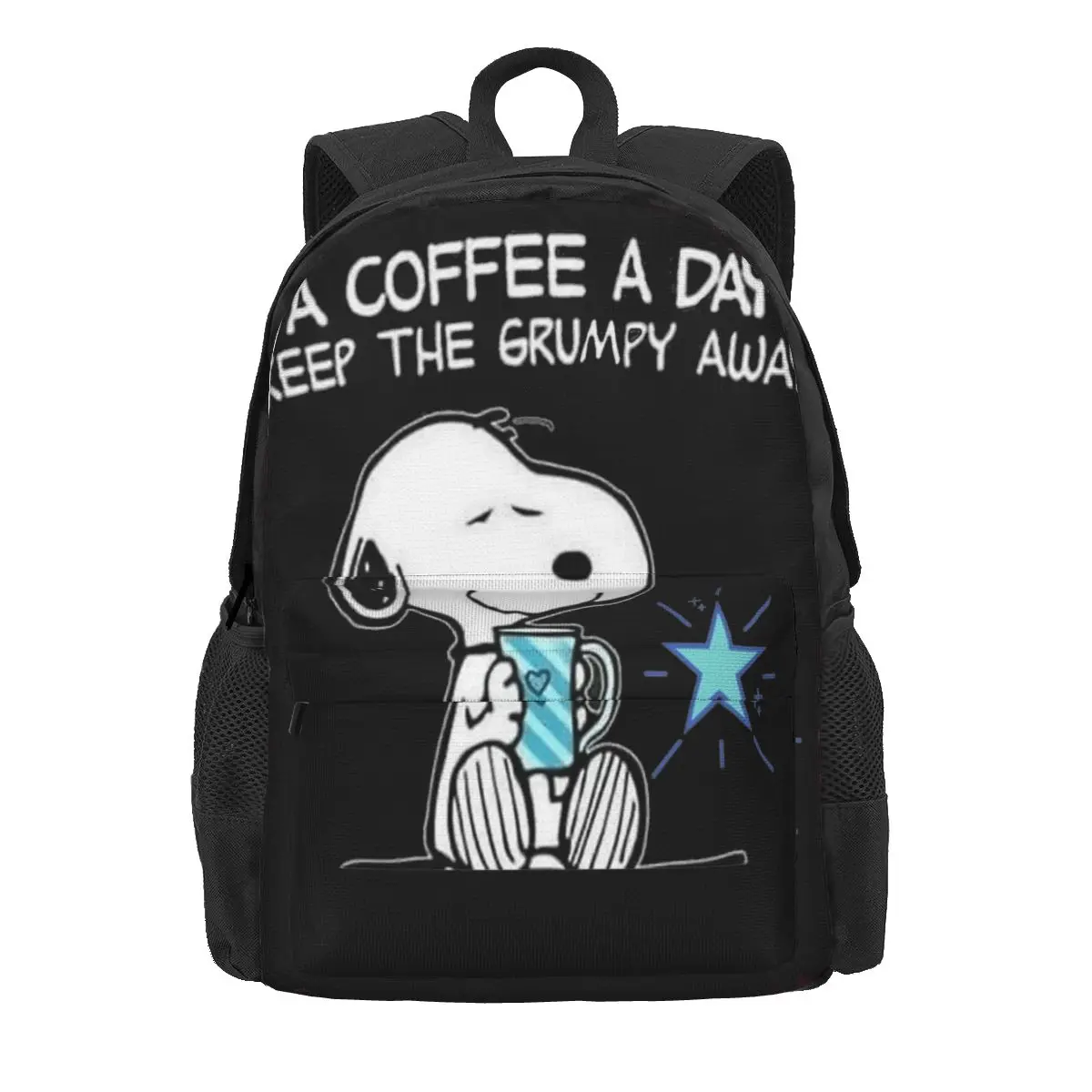 My Dog With Daily Coffee Snoopy Women Backpack Mochila Trend Children School Bag Computer Backpack Boy Girls Waterproof Rucksack