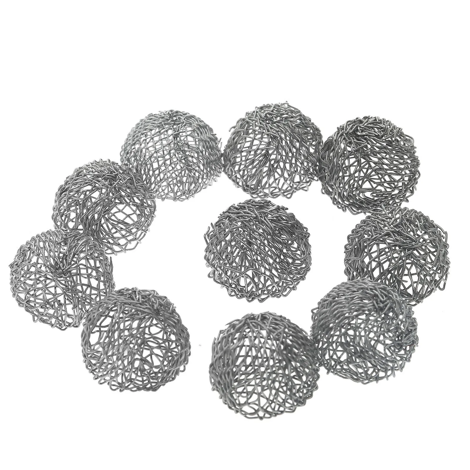 10pcs 17mm Tobacco Smoking Pipe Metal Screen Ball Filter Help Combustion Supporting Net Filter Smoking Pipe Screens