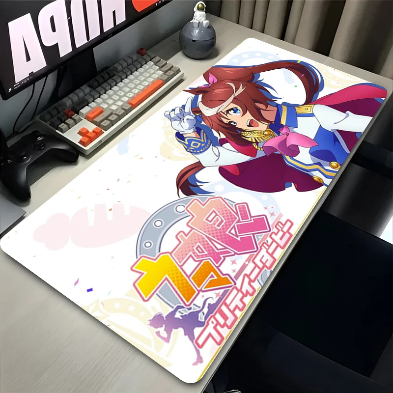 Mouse Pad Anime Uma Musume Pretty Derby Kitasan Mousepad Non-slip Suitable for Office Computers Laptops E-sports Game Desk Mats