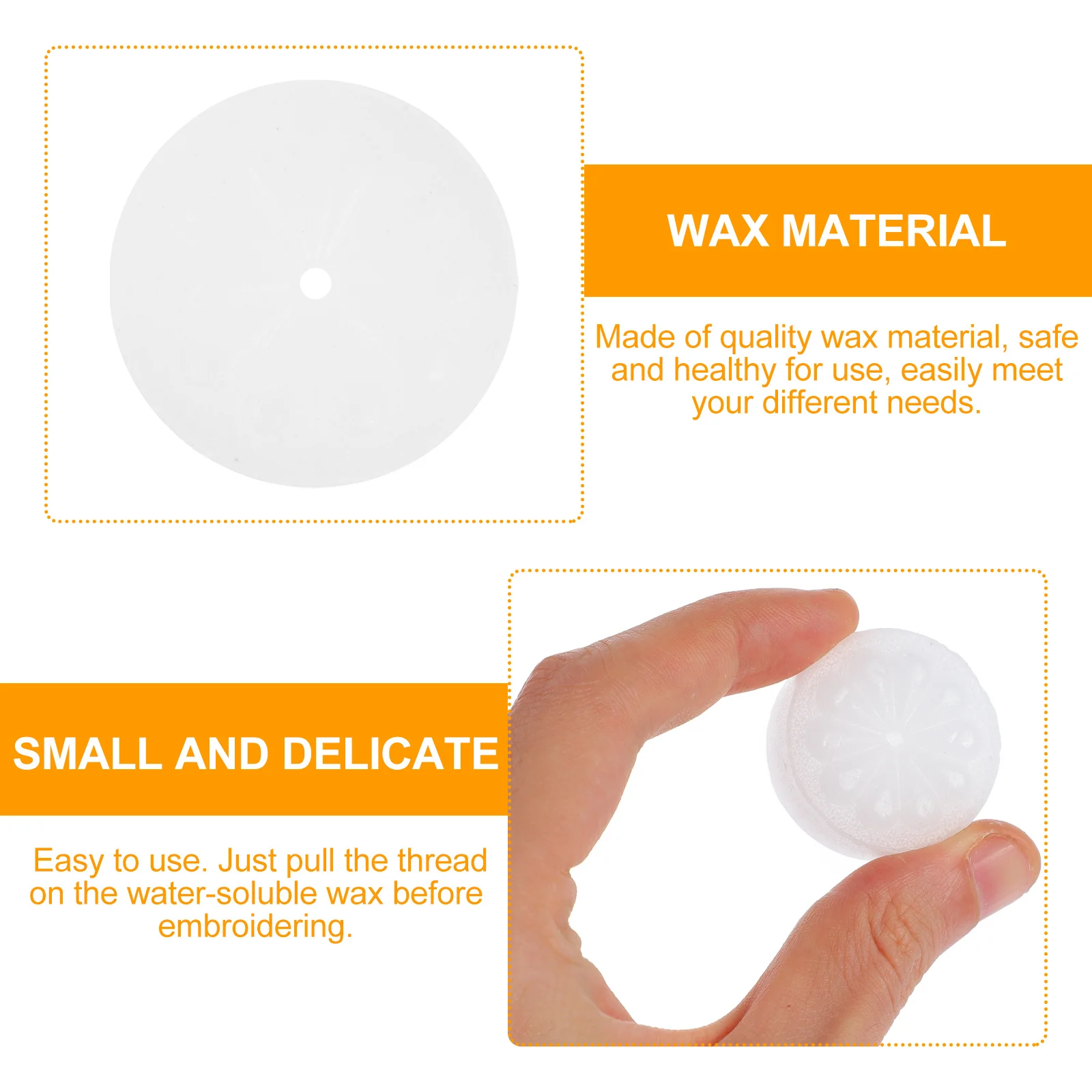 

50Pcs Cross Stitch Thread Wax Professional Healthy Safe Easy Use Dissolvable Embroidery Thread Conditioner Sewing Supplies