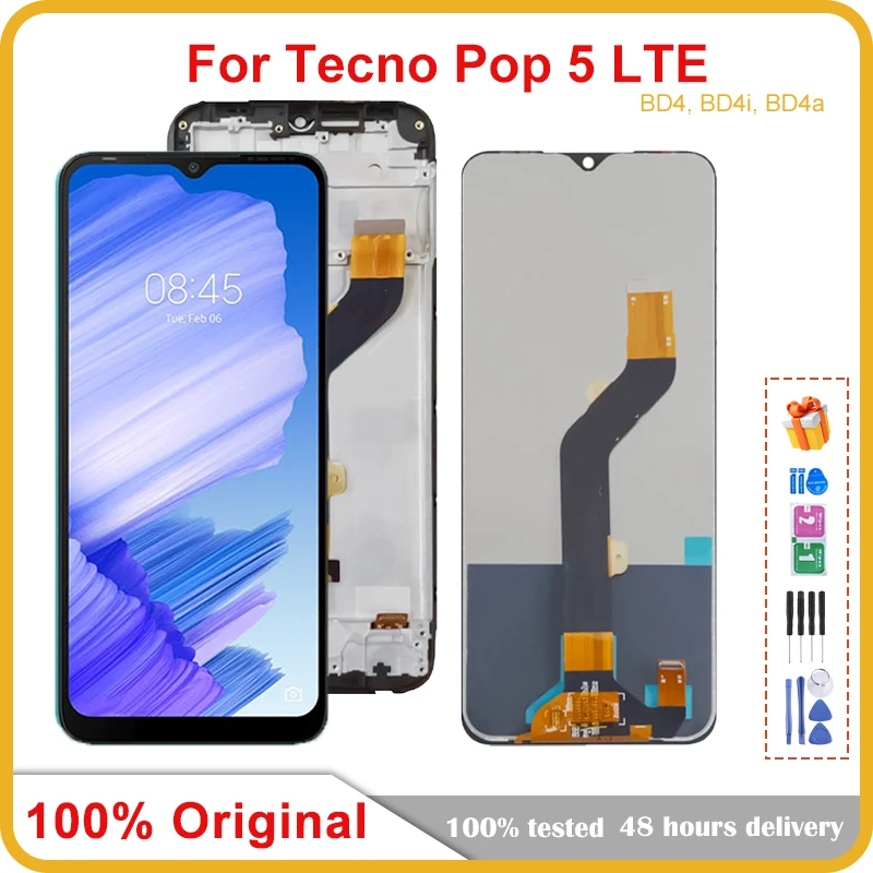 

6.52" Original For Tecno POP 5 LTE BD4 LCD Display Touch Screen Digitizer Assembly POP5 LTE BD4i BD4a Repair Replacement Parts